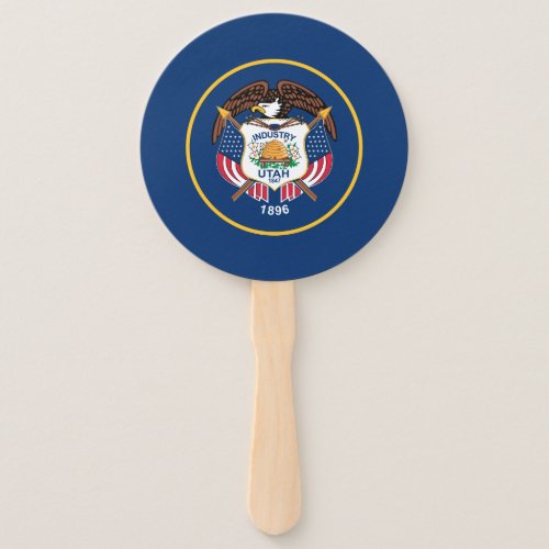 Utah State Flag Hand Fan