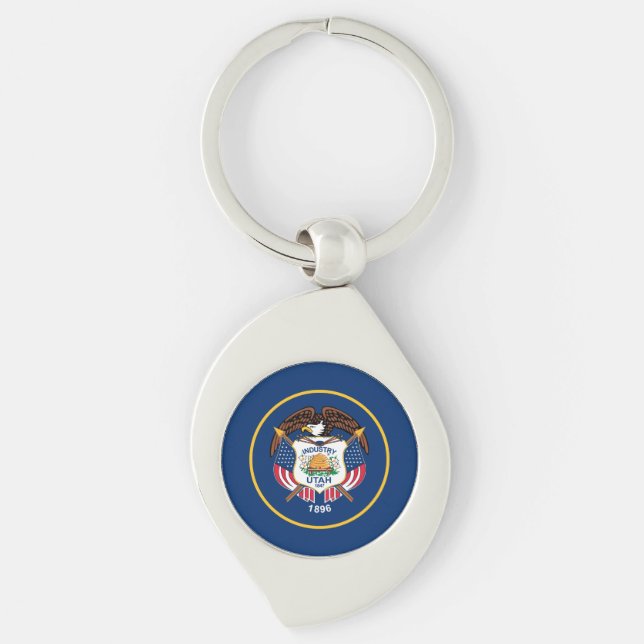 Utah State Flag Keychain (Front)