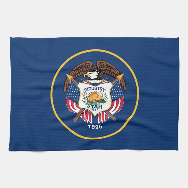 Utah State Flag Kitchen Towel (Horizontal)
