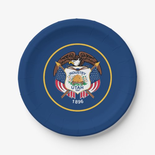 Utah State Flag Paper Plates