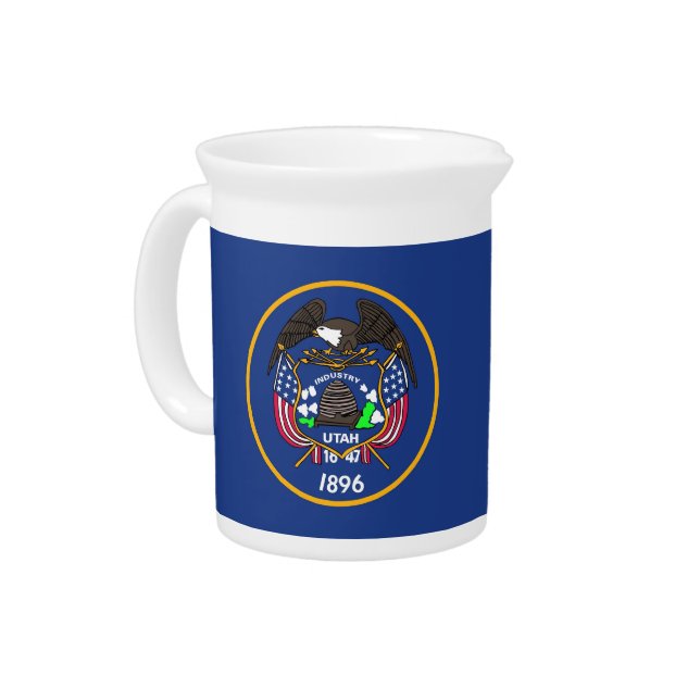 Utah State Flag Pitcher (Left)