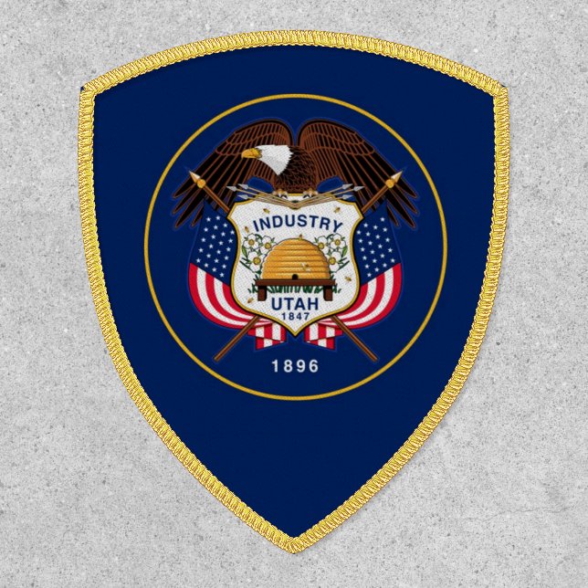 Utah State Flag Shield Patch (Front)
