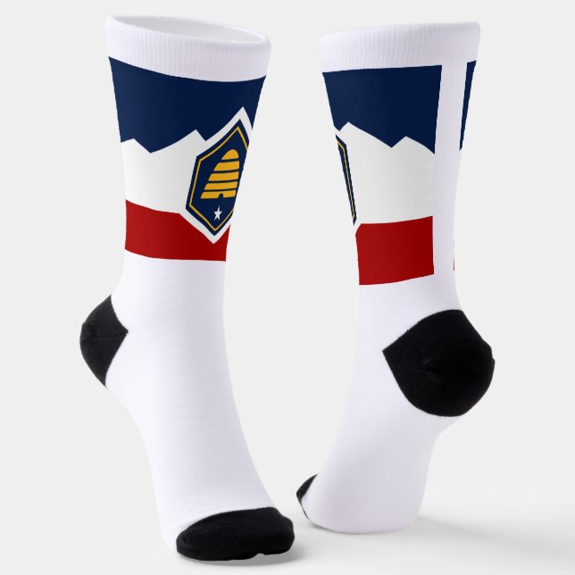 Utah State flag Socks (Angled)