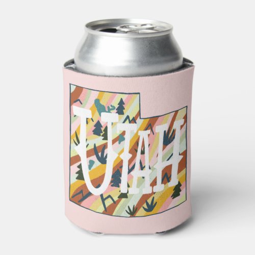 Utah State Illustrated Map Can Cooler