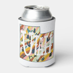 Utah State Illustrated Map Can Cooler