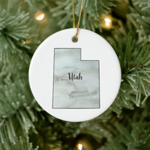 Utah State Illustration Painting Ceramic Ornament