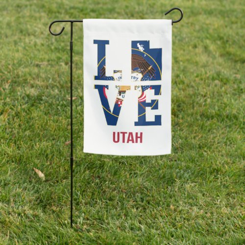 Utah state love USA Garden Flag