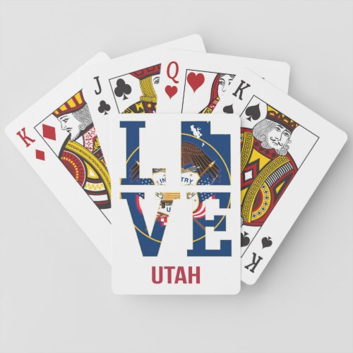 Utah state love USA Playing Cards