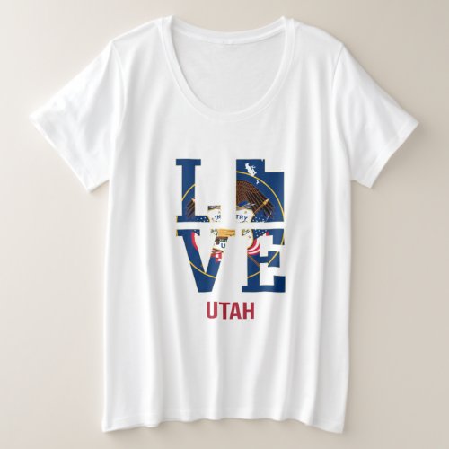 Utah state love USA Plus Size T_Shirt