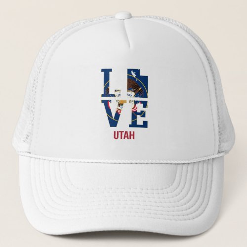 Utah state love USA Trucker Hat