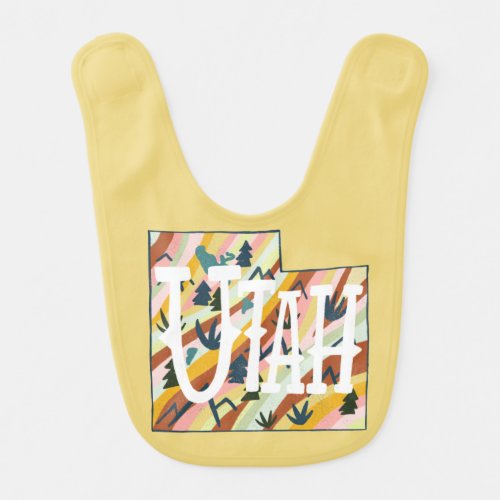 Utah State Map Baby Bib