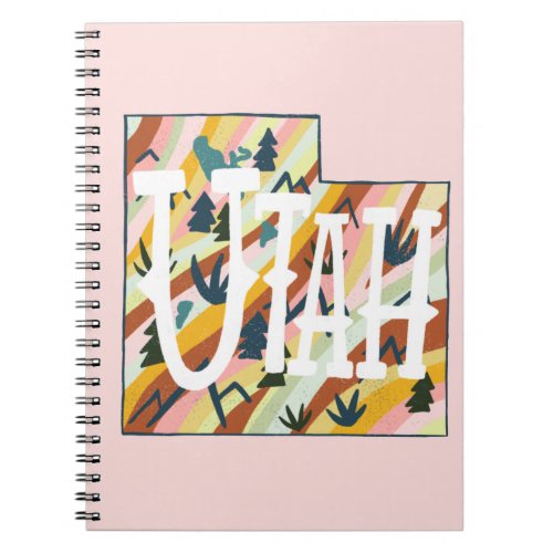 Utah State Map Illustration Notebook