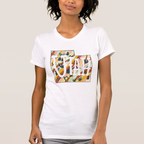 Utah State Map Illustration T_Shirt