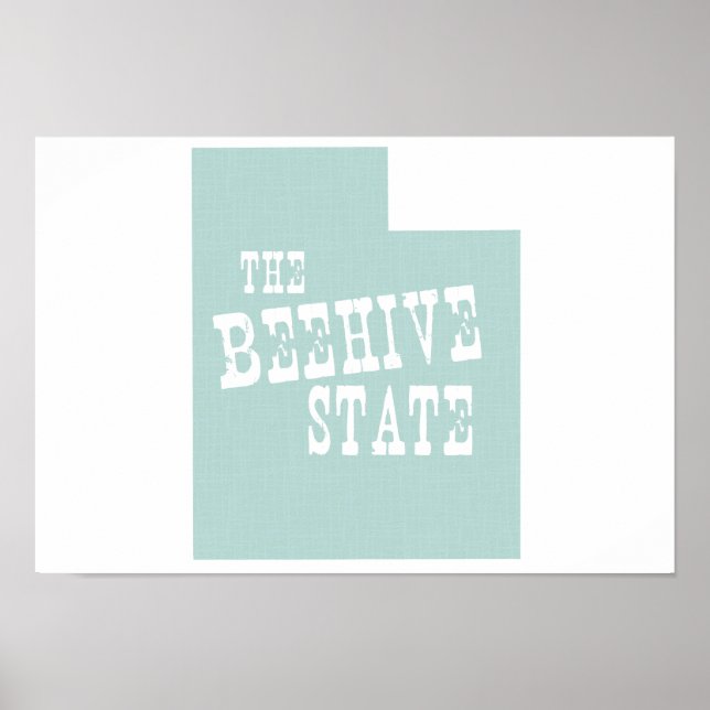 Utah State Motto Slogan Poster (Front)
