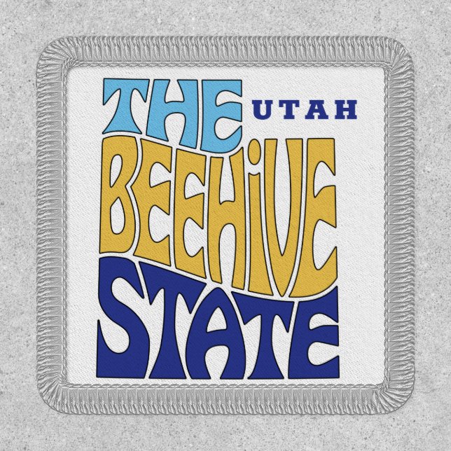 Utah State Nickname Word Art Patch (Front)