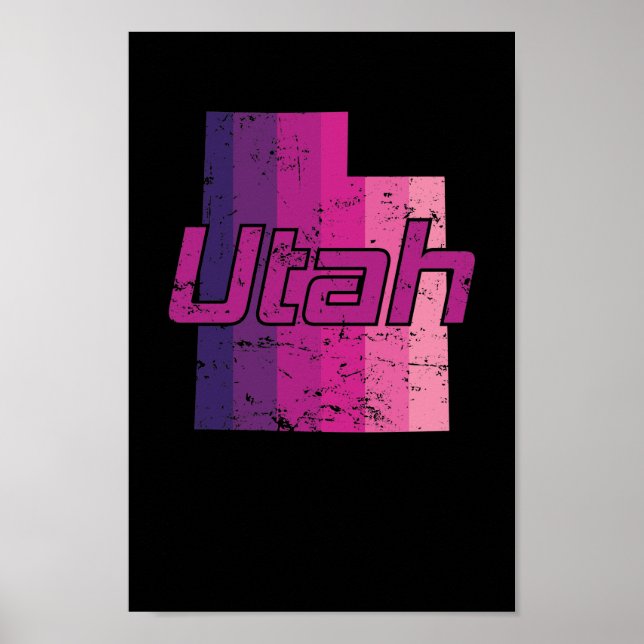 Utah State of Umrish map USA Poster (Front)