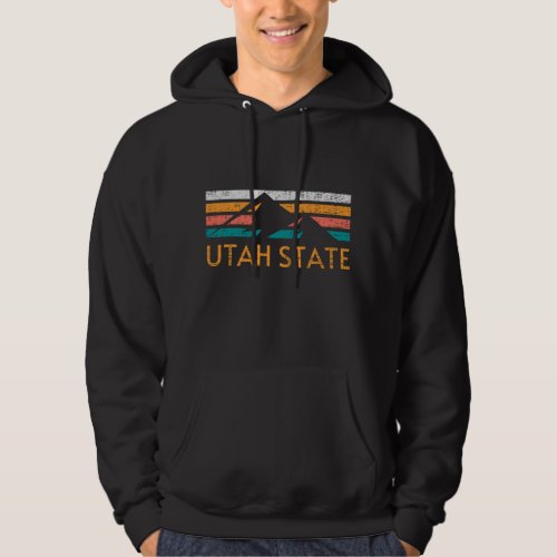 Utah State Retro Mountain Hoodie