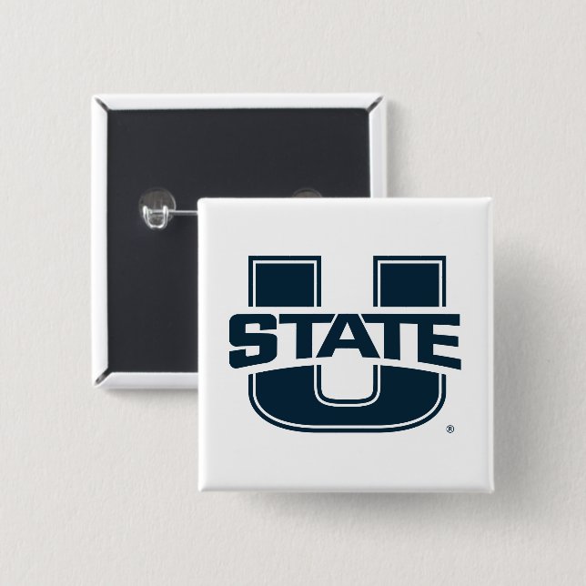 Utah State University Blue Logo Button (Front & Back)