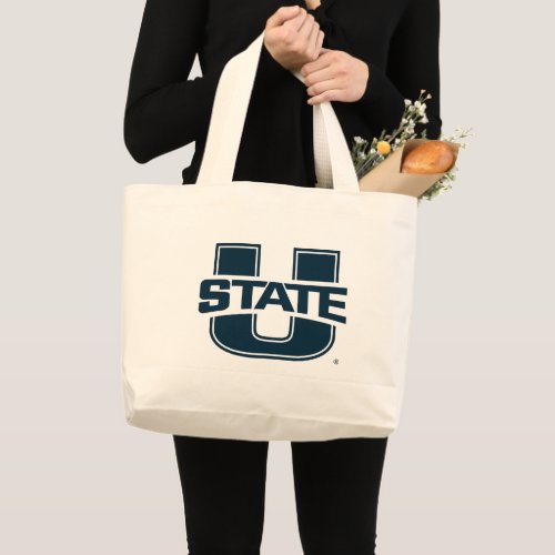 Utah State University Blue Logo Large Tote Bag
