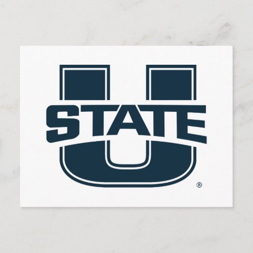 Utah State University Blue Logo Postcard
