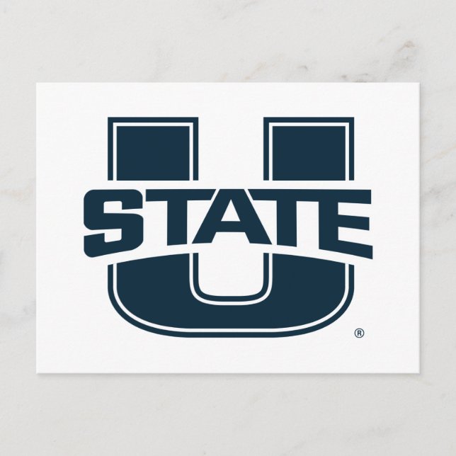 Utah State University Blue Logo Postcard (Front)