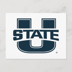 Utah State University Blue Logo Postcard