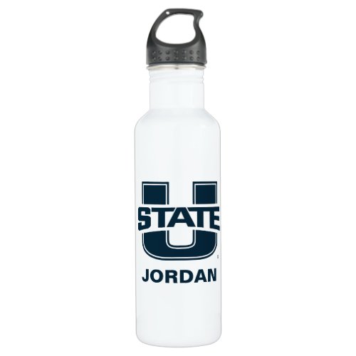 Utah State University Blue Logo Stainless Steel Water Bottle