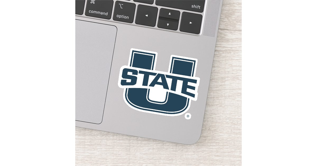 Utah State University Blue Logo Sticker | Zazzle
