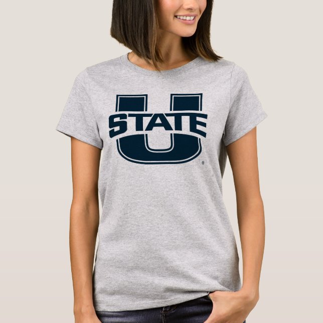 Utah State University Blue Logo T-Shirt (Front)