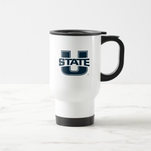 Utah State University Blue Logo Travel Mug