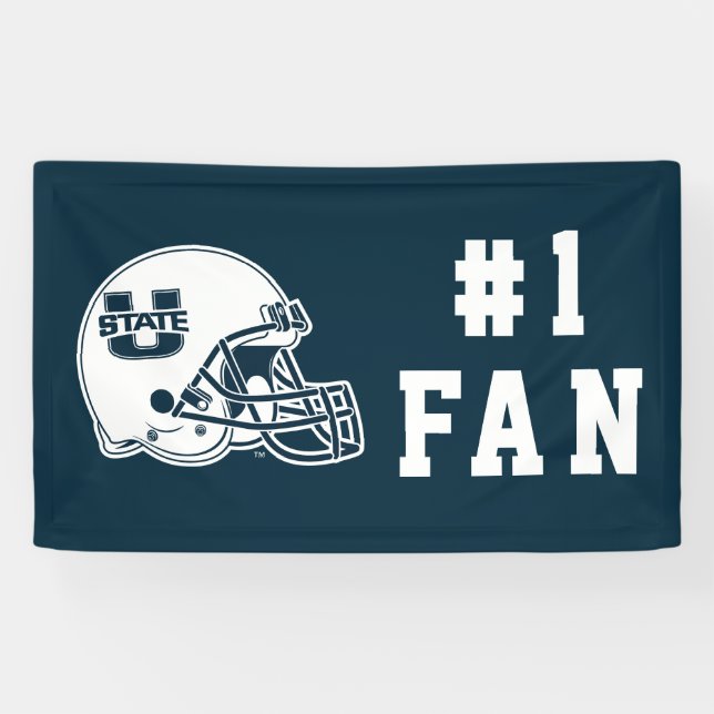Utah State University Football Helmet Banner (Horizontal)