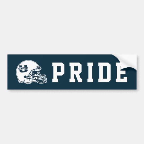 Utah State University Football Helmet Bumper Sticker