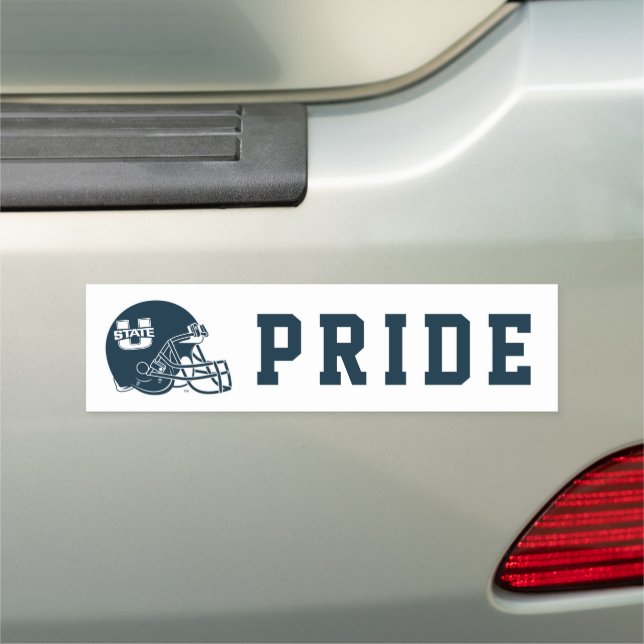 Utah State University Football Helmet Car Magnet (In Situ)