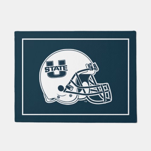 Utah State University Football Helmet Doormat