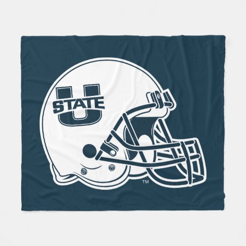 Utah State University Football Helmet Fleece Blanket