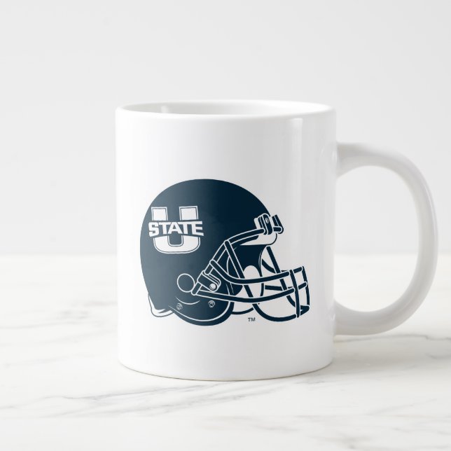 Utah State University Football Helmet Giant Coffee Mug (Right)