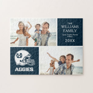Utah State University Football Helmet Jigsaw Puzzle