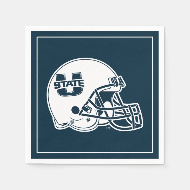 Utah State University Football Helmet Napkins (Front)