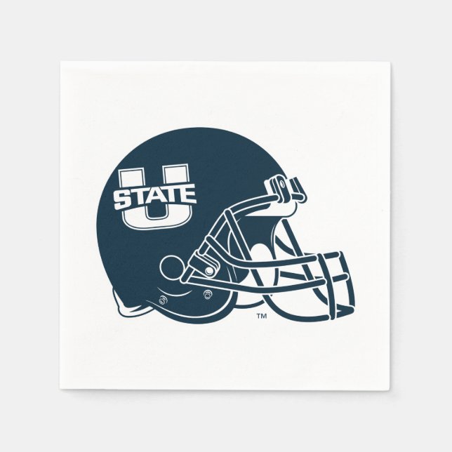 Utah State University Football Helmet Napkins (Front)