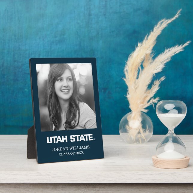 Utah State University Football Helmet Plaque (Side)