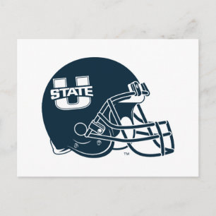 Utah State University Football Helmet Postcard