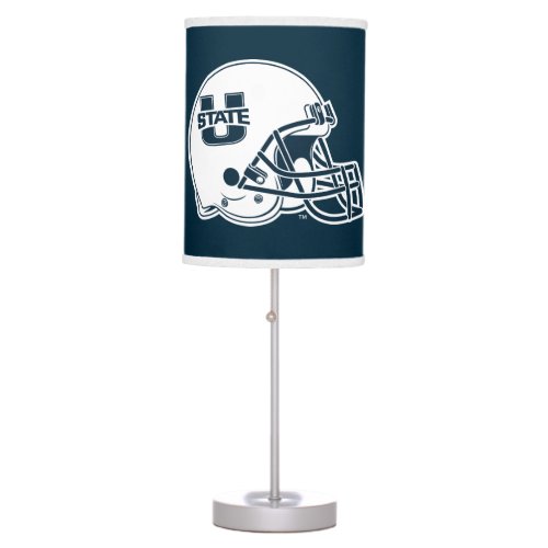 Utah State University Football Helmet Table Lamp
