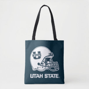Utah State University Football Helmet Tote Bag
