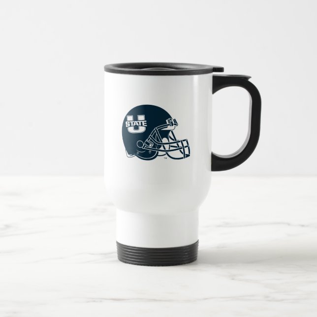 Utah State University Football Helmet Travel Mug (Right)