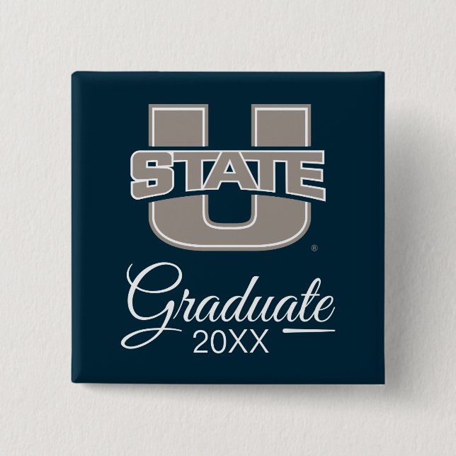 Utah State University Graduation Button (Front)