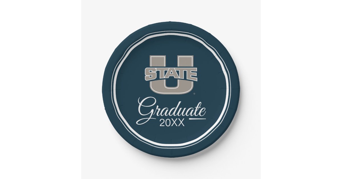 Utah State University Graduation Paper Plates Zazzle