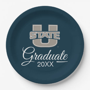 Utah State University Graduation Paper Plates