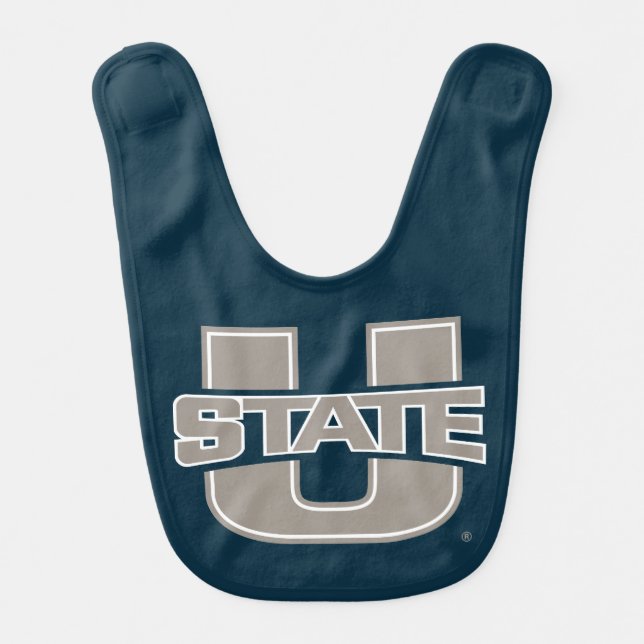 Utah State University Logo Baby Bib (Front)