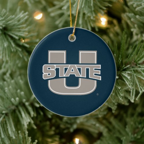 Utah State University Logo Ceramic Ornament