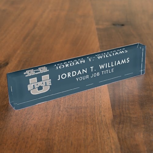 Utah State University Logo Desk Name Plate